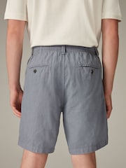 Blue Linen Blend Chino Shorts - Image 3 of 5