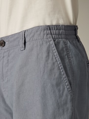 Blue Linen Blend Chino Shorts - Image 5 of 5