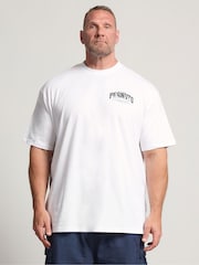 BadRhino Big & Tall White Long Peanuts Baseball T-Shirt - Image 1 of 4
