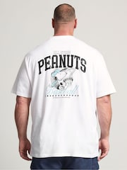 BadRhino Big & Tall White Long Peanuts Baseball T-Shirt - Image 3 of 4