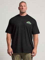 BadRhino Big & Tall Black Long Mountain Japanese T-Shirt - Image 1 of 5