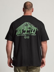 BadRhino Big & Tall Black Long Mountain Japanese T-Shirt - Image 3 of 5