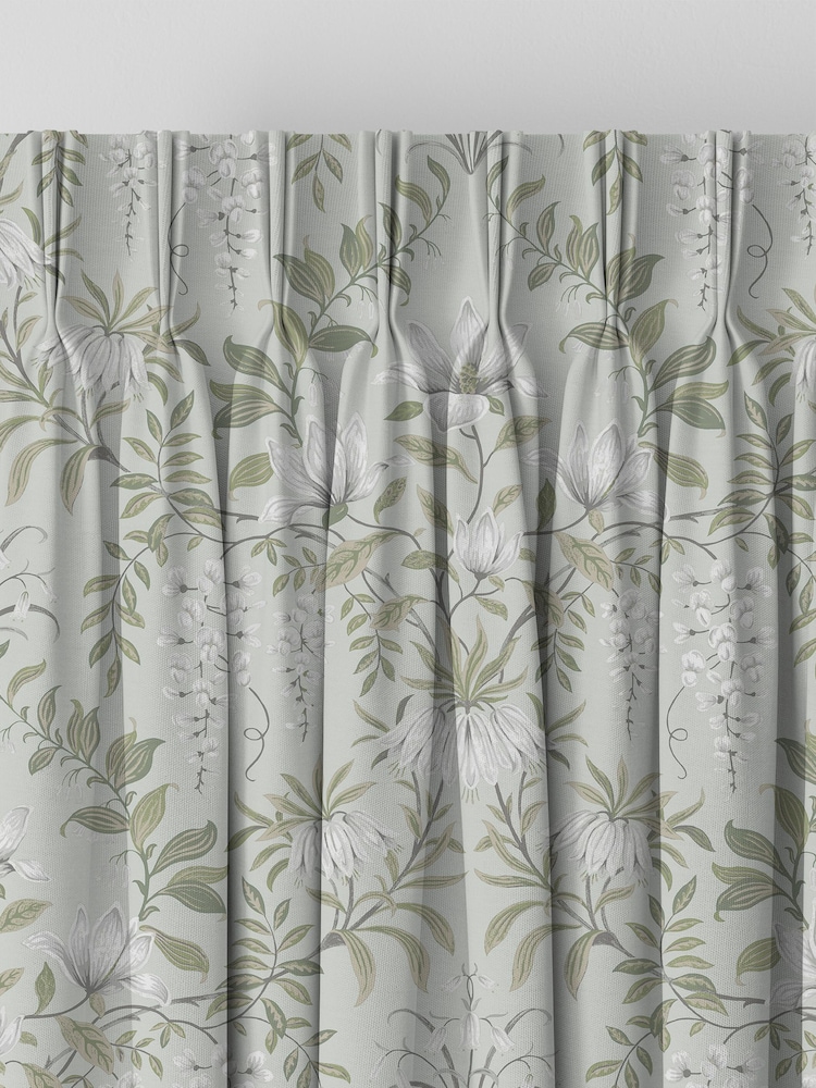 Laura Ashley Sage Green Parterre Made to Measure Curtains - Image 3 of 8
