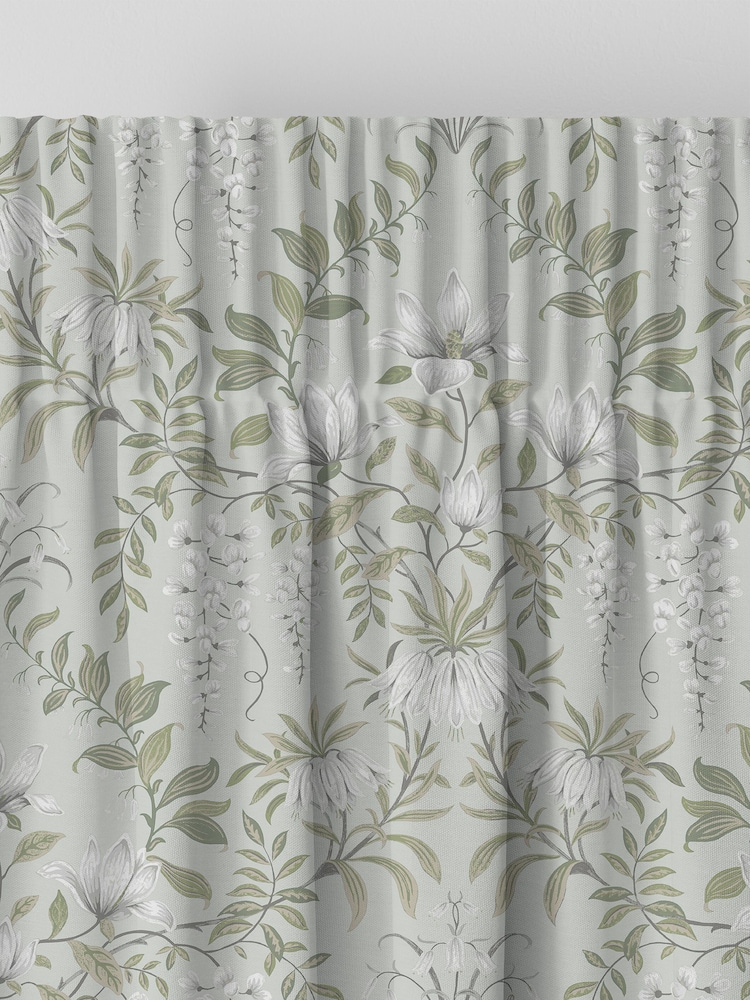 Laura Ashley Sage Green Parterre Made to Measure Curtains - Image 5 of 8