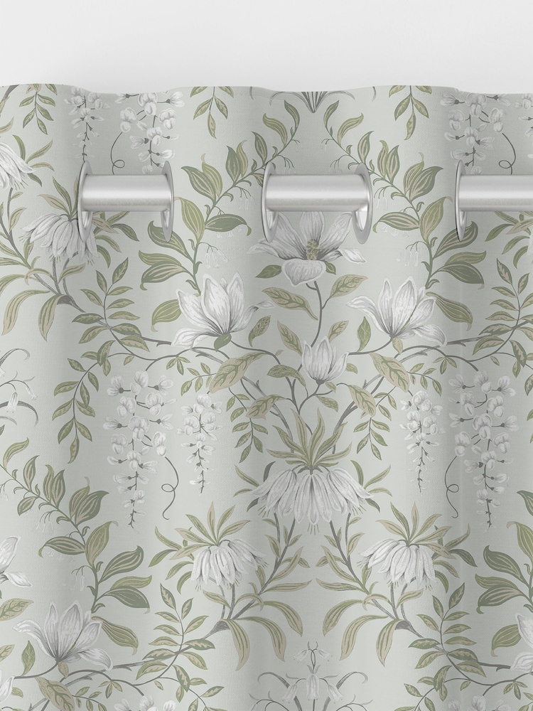 Laura Ashley Sage Green Parterre Made to Measure Curtains - Image 6 of 8