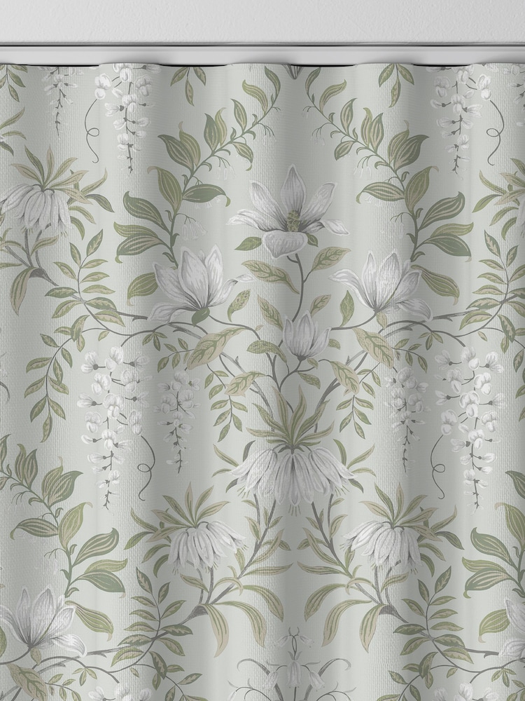Laura Ashley Sage Green Parterre Made to Measure Curtains - Image 7 of 8