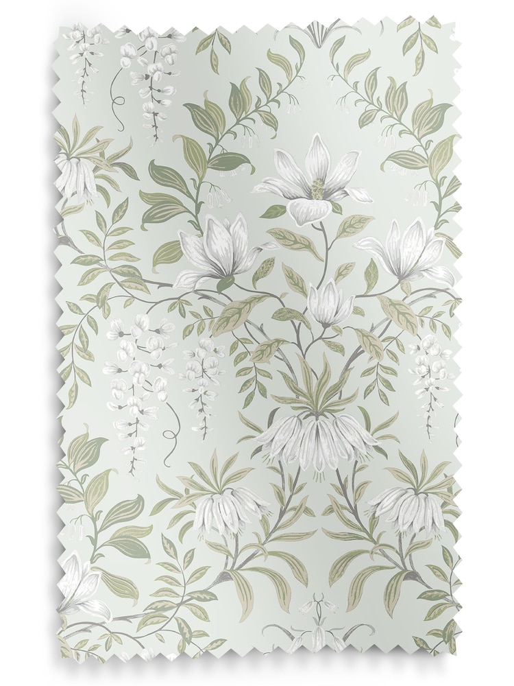Laura Ashley Sage Green Parterre Made to Measure Curtains - Image 8 of 8
