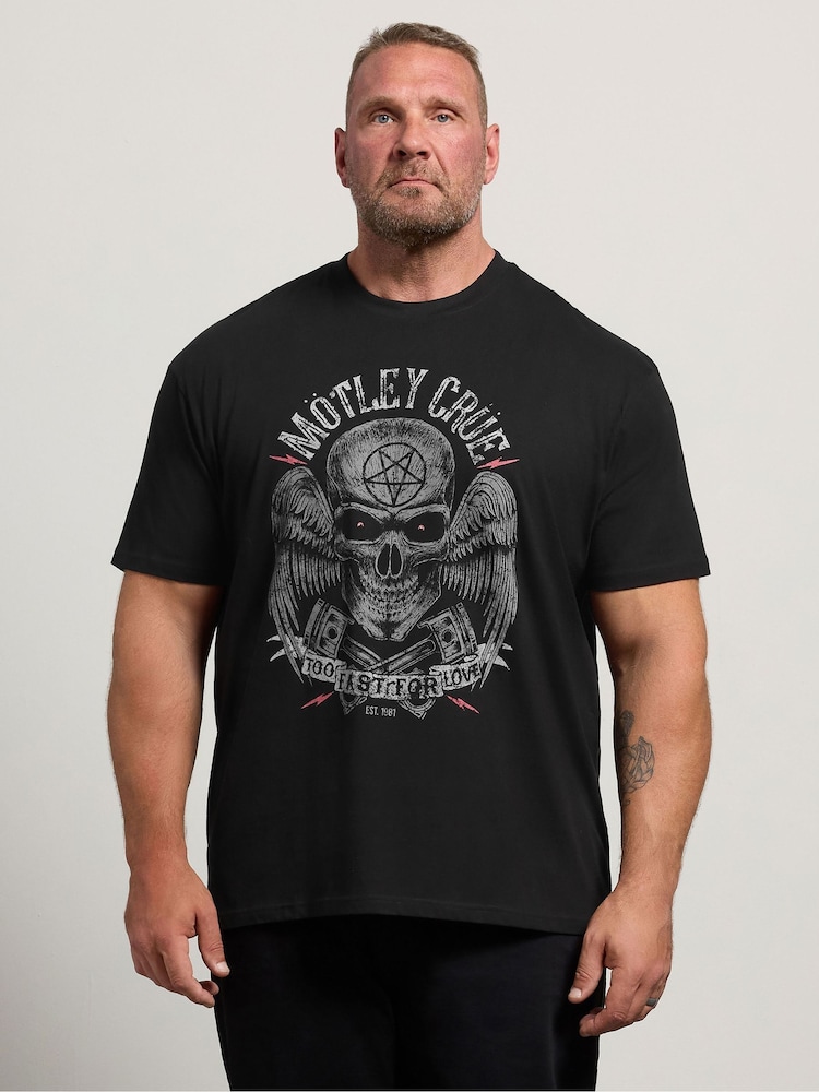 BadRhino Big & Tall Black Motley Crue Too Fast T-Shirt - Image 1 of 6