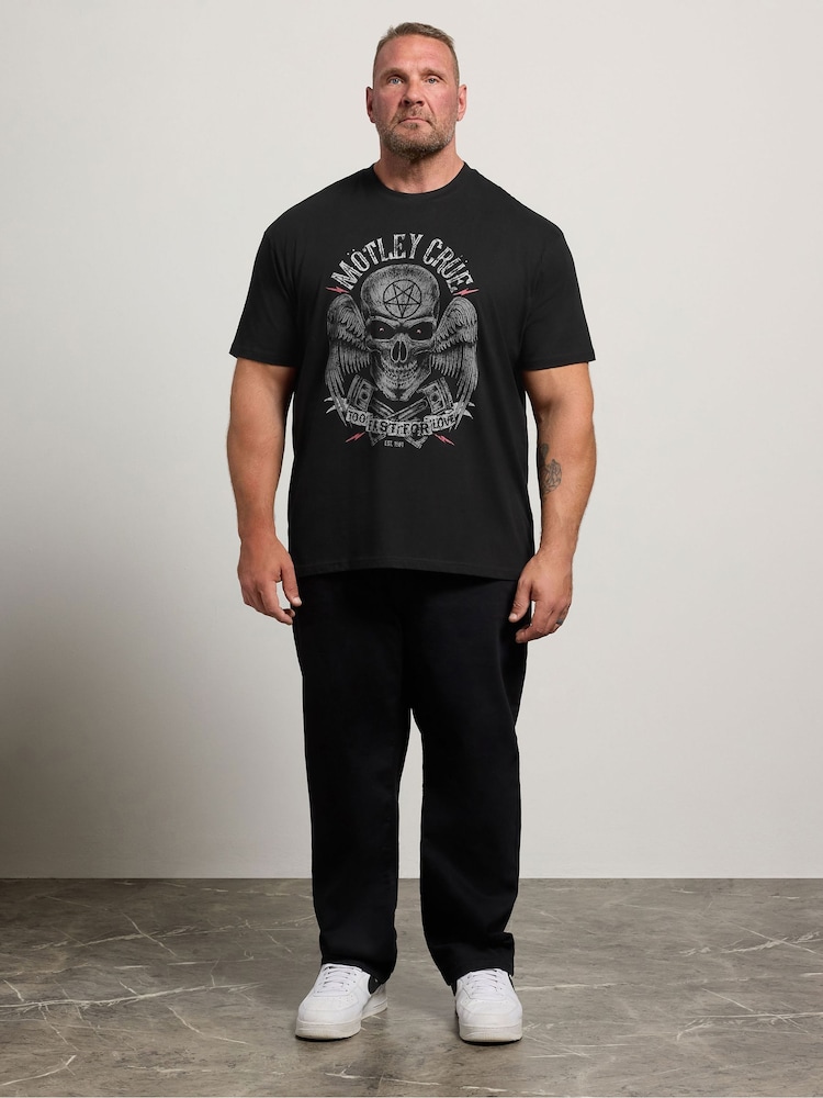 BadRhino Big & Tall Black Motley Crue Too Fast T-Shirt - Image 2 of 6