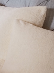 Set of 2 Cream Soft Teddy Fleece Pillowcases - Image 2 of 2