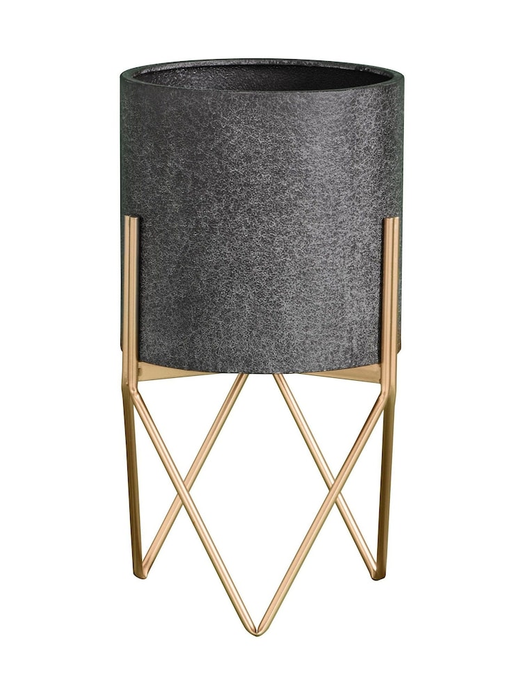 Gallery Home Grey Garden Hoven Metal Planter - Image 3 of 3 Gallery Home Grey Garden Hoven Metal Planter - Image 3 of 3