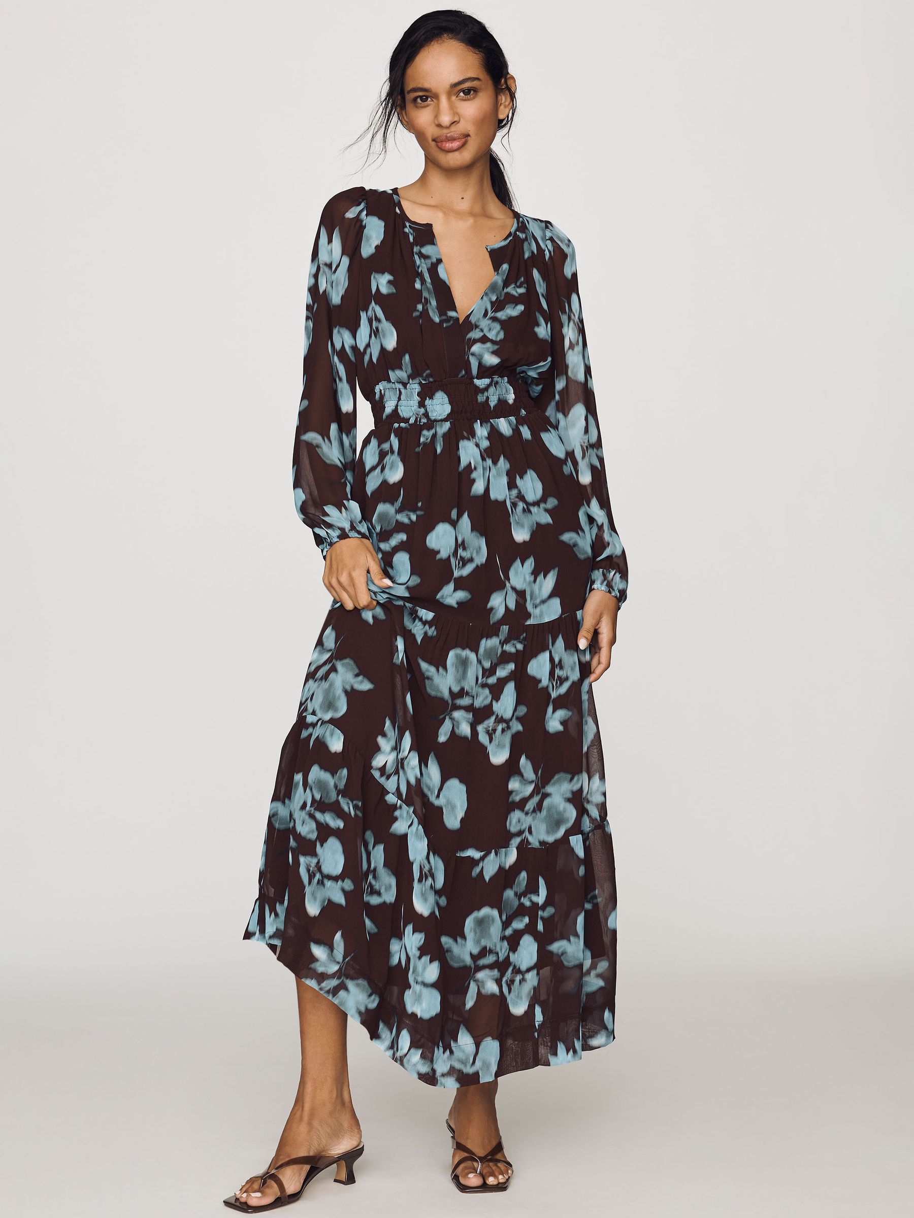 Buy Anthropologie Brown The Somerset Maxi Dress: Long-Sleeve