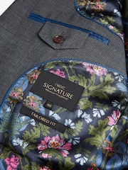 Grey Tailored Signature TG Di Fabio Wool Rich Puppytooth Suit Jacket - Image 10 of 11