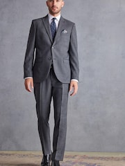 Grey Tailored Signature TG Di Fabio Wool Rich Puppytooth Suit Jacket - Image 2 of 11