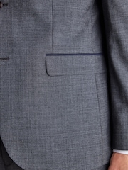 Grey Tailored Signature TG Di Fabio Wool Rich Puppytooth Suit Jacket - Image 5 of 11