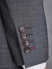 Grey Tailored Signature TG Di Fabio Wool Rich Puppytooth Suit Jacket - Image 6 of 11
