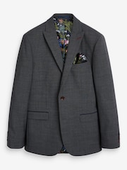 Grey Tailored Signature TG Di Fabio Wool Rich Puppytooth Suit Jacket - Image 7 of 11