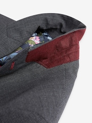 Grey Tailored Signature TG Di Fabio Wool Rich Puppytooth Suit Jacket - Image 9 of 11