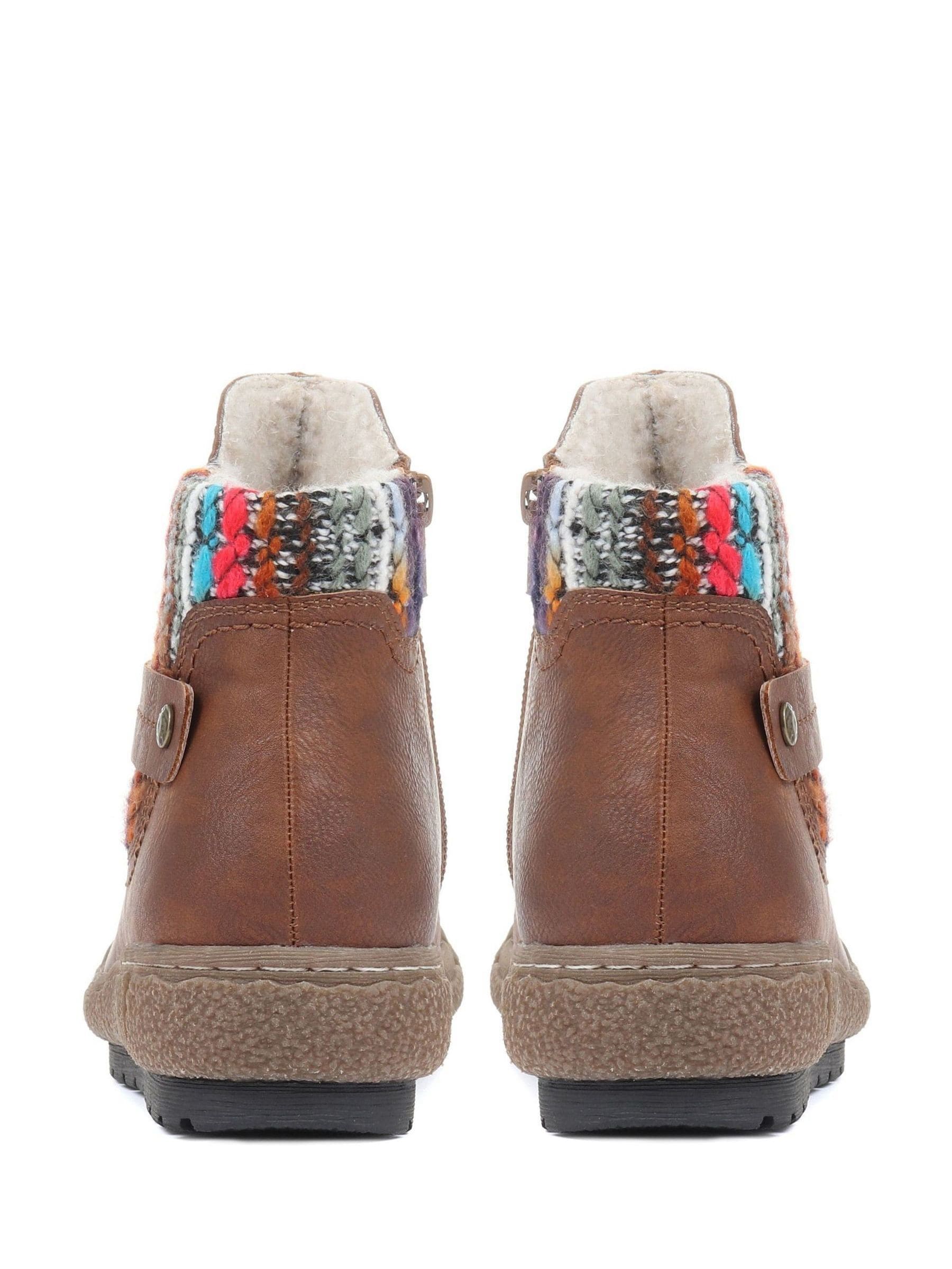 Womens wide fit tan ankle boots top