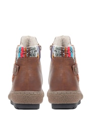 Pavers Tan Ladies Wide Fit Ankle Boots - Image 3 of 5