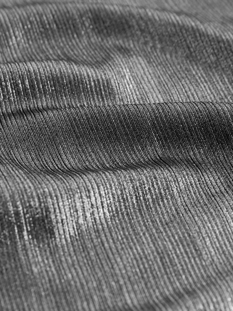 Silver Metallic Column Midi Skirt - Image 2 of 2