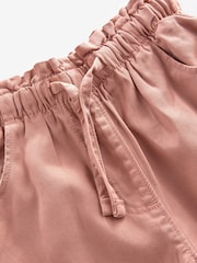 Pink/Pink - Paperbag-Jeans mit Bindegürtel im Bund (3–16 J.) - Bild 3 von 3