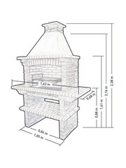 Callow Brown Garden Mediterrani Masonry Charcoal BBQ - Image 2 of 3