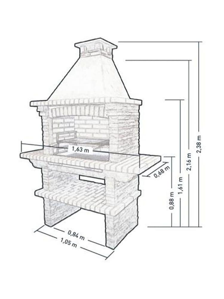 Callow Brown Garden Mediterrani Masonry Charcoal BBQ - Image 2 of 3