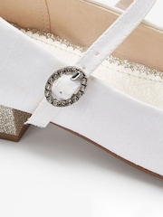 White Satin Stain Resistant Heeled Bridesmaid Collection Occasion Shoes - Image 4 of 4