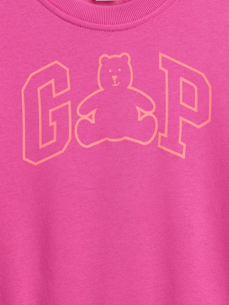 Rozā - Gap Brannan Bear Logo sporta krekls (6mēn.–5gadi) - Attēls 3 no 3