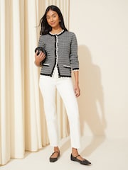 Friends Like These Bouclé-Strickjacke mit rundem Ausschnitt - Bild 3 von 4
