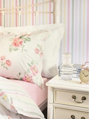 Laura Ashley Ivory Clifton 3 Drawer Bedside Table - Image 1 of 3