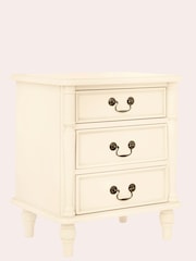 Laura Ashley Ivory Clifton 3 Drawer Bedside Table - Image 3 of 3