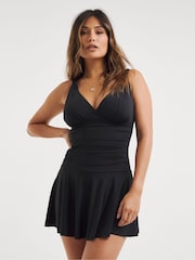 Simply Be Black Magisculpt Lose Up To An Inch Swimdress - Image 1 of 4