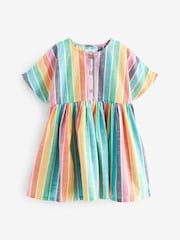Rainbow Stripe Relaxed Cotton Dress (3mths-8yrs) - Image 5 of 7