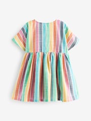 Rainbow Stripe Relaxed Cotton Dress (3mths-8yrs) - Image 6 of 7