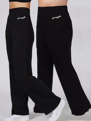 Pineapple Black Viscose Jersey Joggers - Image 1 of 4