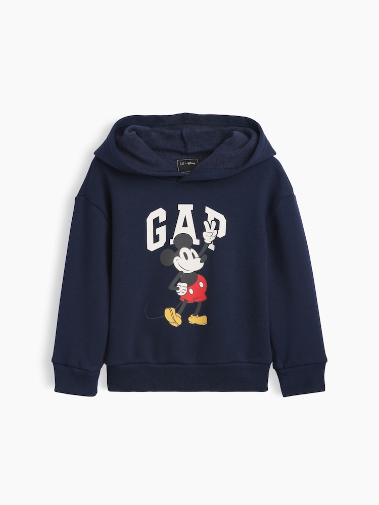 Gap Navy Disney Mickey Mouse Relaxed Logo Hoodie (6mths-5yrs) - Image 1 of 3