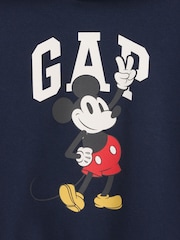 Gap Navy Disney Mickey Mouse Relaxed Logo Hoodie (6mths-5yrs) - Image 3 of 3