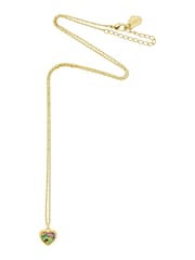 Estella Bartlett Gold Tone Abalone Heart Necklace - Image 2 of 4