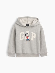 Grå - Gap Disney Mickey Mouse Relaxed Logo Huvtröja (6mån–5år) - Bild 1 av 3