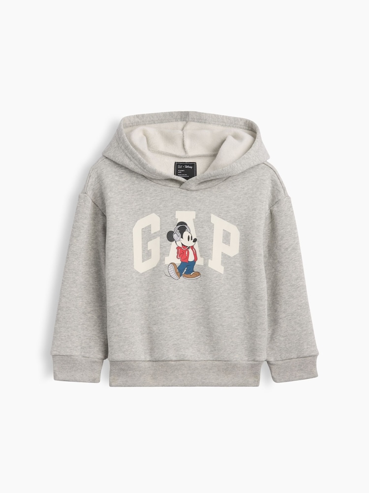 Grå - Gap Disney Mickey Mouse Relaxed Logo Huvtröja (6mån–5år) - Bild 1 av 3