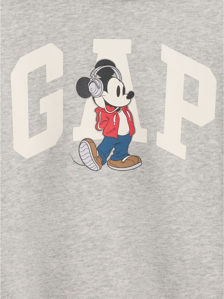 Grå - Gap Disney Mickey Mouse Relaxed Logo Huvtröja (6mån–5år) - Bild 3 av 3