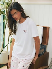 Conjunto de pijama largo con estampado de matcha natural de Urban Threads - Imagen 4 de 4