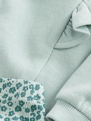 Teal Blue 2 Piece Baby Sweater and Leggings Set - Image 7 of 7