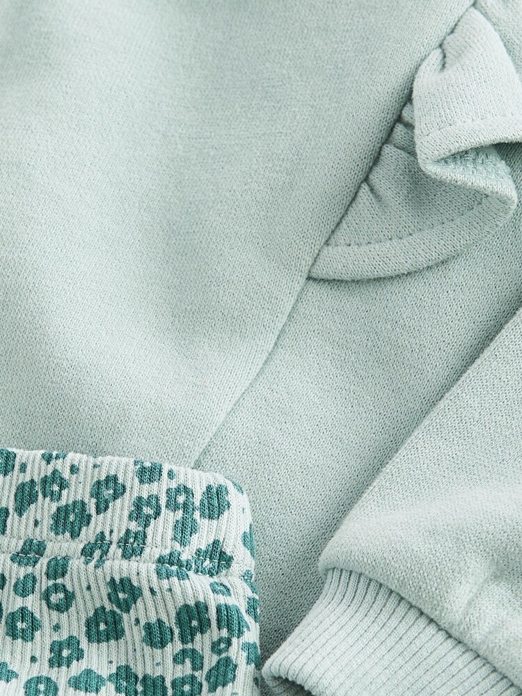 Teal Blue 2 Piece Baby Sweater and Leggings Set - Image 7 of 7