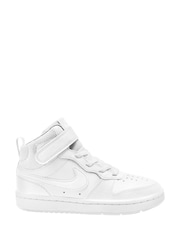 Nike White Junior Court Borough Mid Trainers - Image 1 of 7