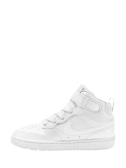 Nike White Junior Court Borough Mid Trainers - Image 2 of 7
