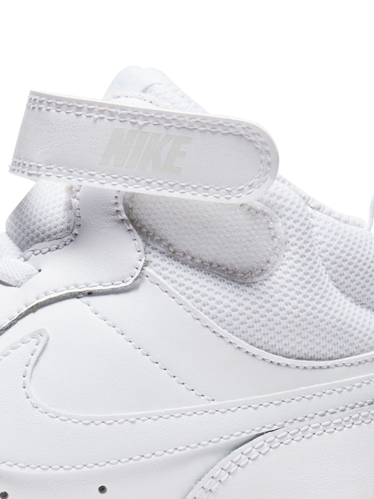Nike White Junior Court Borough Mid Trainers - Image 7 of 7