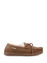 Bearpaw Brown Moc II Suede Slippers - Image 1 of 4